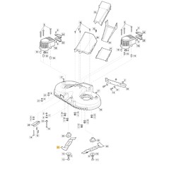 ORIGINAL STIGA lawn tractor freedom 28e right-hand combi-blade 184109506/0