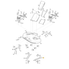 Lama combi sinistra ORIGINALE STIGA trattorino tagliaerba freedom28e 184109507/0 | NewgardenParts.com