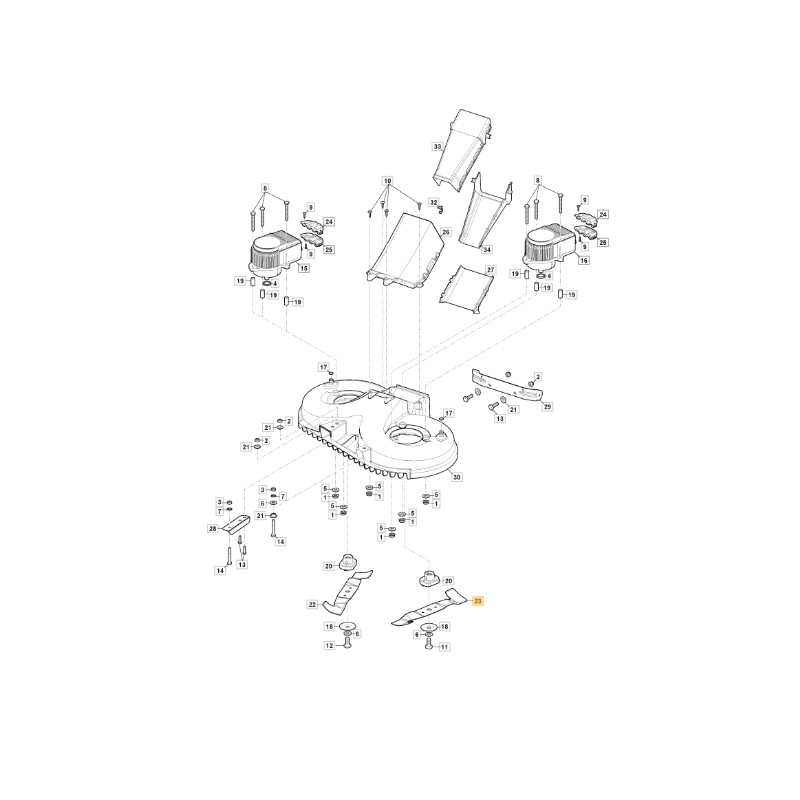 ORIGINAL STIGA tractor cortacésped freedom28e 184109507/0