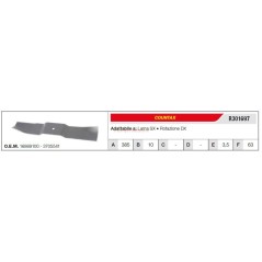 COUNTAX tracteur de pelouse tracteur de pelouse tondeuse lame SX R301697