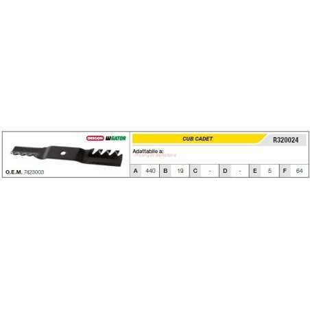 Cuchilla para tractor de césped CUB CADET R320024 | NewgardenParts.com