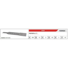 EFCO cuchilla cortacésped cortacésped 43 R300924 | NewgardenParts.com
