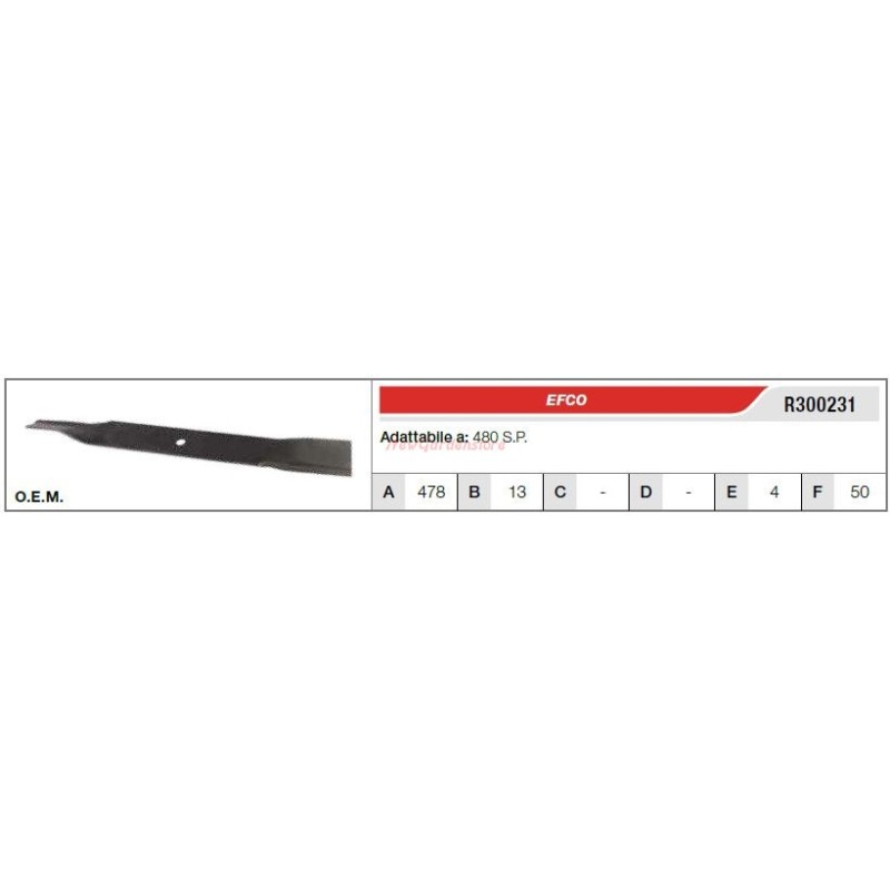 Lama EFCO tagliaerba rasaerba tosaerba 480 S.P R300231