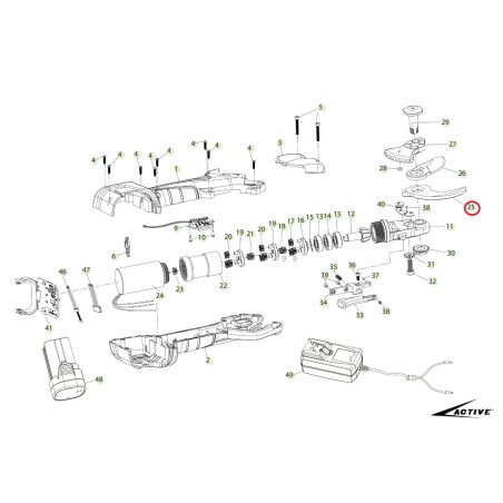 Lama fissa ORIGINALE ACTIVE forbice modello tigercut 32 026313 | NewgardenParts.com