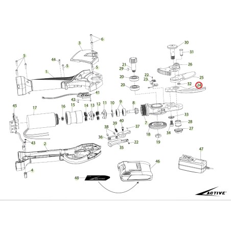 Lama fissa ORIGINALE ACTIVE forbice modello tigercut 35 025965 | NewgardenParts.com