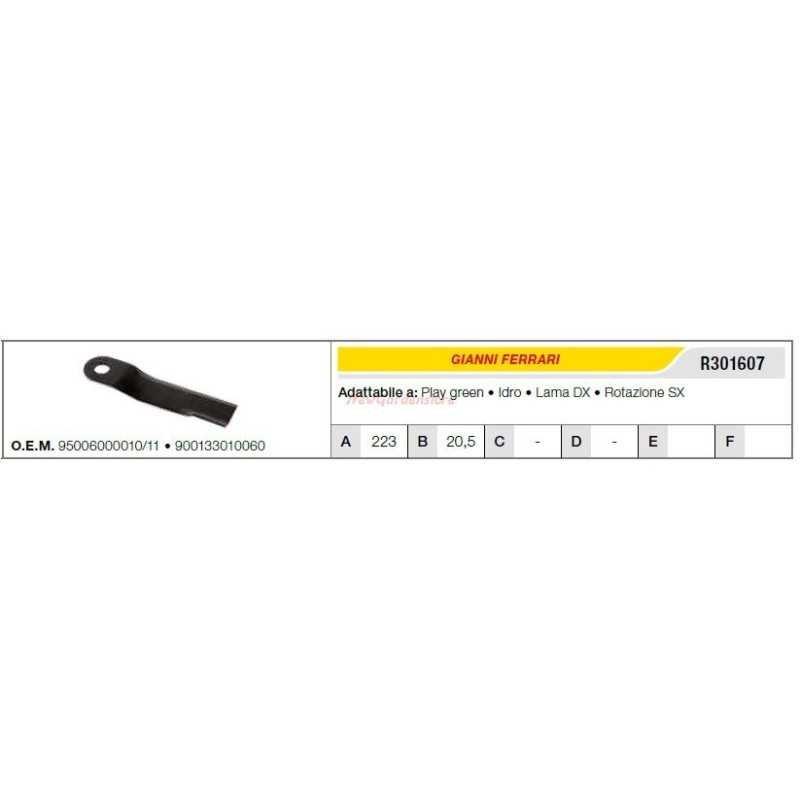 GIANNI FERRARI lawnmower mower blade play green R301607