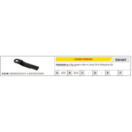 GIANNI FERRARI Rasenmähermesser play grün R301607 | NewgardenParts.com