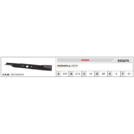 HONDA cuchilla para cortacésped HR194 R302679 | NewgardenParts.com