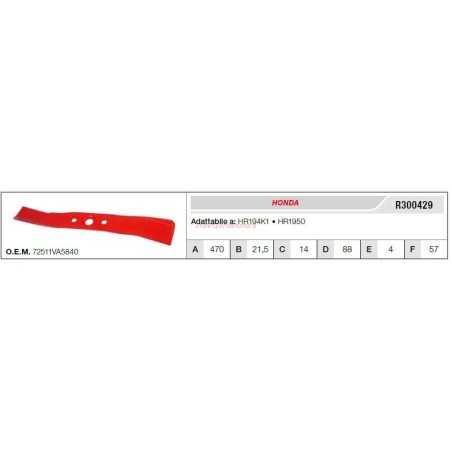 HONDA cuchilla cortacésped HR194K1 HR1950 R300429 | NewgardenParts.com