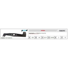 HONDA lawn mower blade HRB423-K1-SG-PG R302757