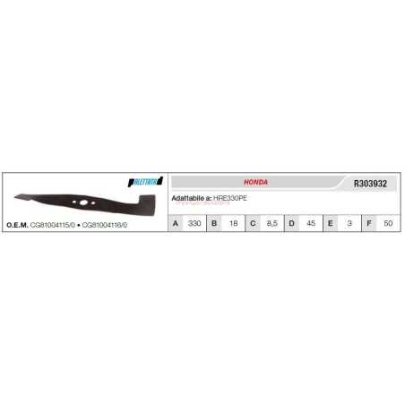 HONDA cuchilla para cortacésped HRE330PE R303932 | NewgardenParts.com