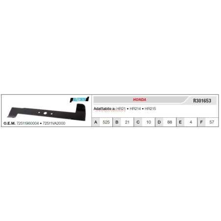 HONDA cuchilla para tractor cortacésped HR21 HR214 HR215 R301653 | NewgardenParts.com
