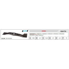 HONDA cuchilla para tractor cortacésped HRB535 536 R301776 | NewgardenParts.com