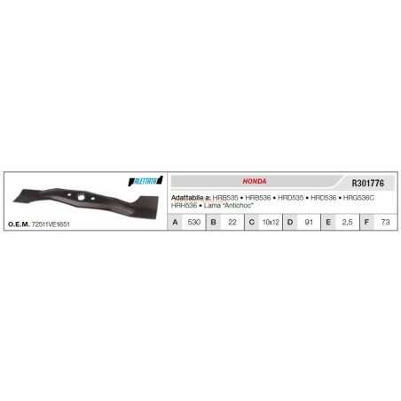 HONDA cuchilla para tractor cortacésped HRB535 536 R301776 | NewgardenParts.com