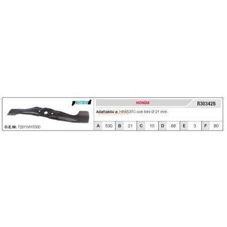 HONDA tracteur de pelouse lame tondeuse HRX537C R303428 | NewgardenParts.com