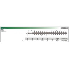 Lower / upper IKRA hedge trimmer blade BHS 60 043888