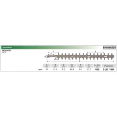 Upper / lower blade PROGREEN hedge trimmer PG 33 046329 | NewgardenParts.com