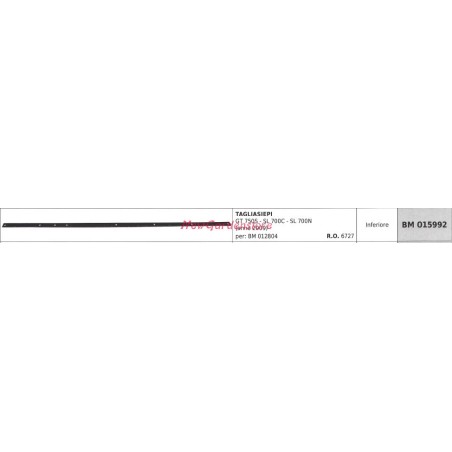 Lower blade GREENLINE hedge trimmer GT 750S SL 700C 015992 | NewgardenParts.com