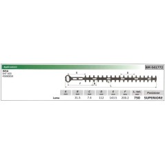 Lama inferiore IKRA tagliasiepe EHT 600 041772 | NewgardenParts.com