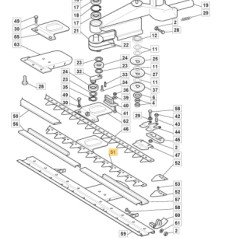 Lama inferiore motozappa modelli CRONO95B ORIGINALE STIGA 118800021/0 | NewgardenParts.com