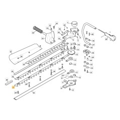 Lama inferiore ORIGINALE STIGA per tagliasiepi HTM 75 - PRO 75SL 6990182 | NewgardenParts.com