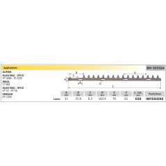 Lama inferiore ZENOAH tagliasiepe HT 2300 005584 | NewgardenParts.com