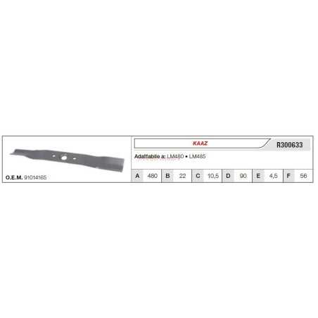 KAAZ LM480 LM480 tracteur de pelouse tondeuse lame R300633 | NewgardenParts.com