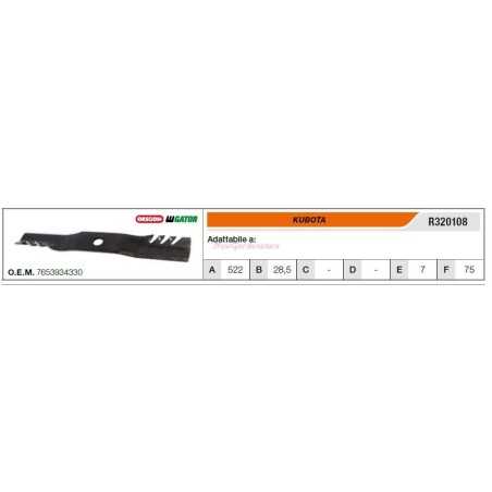 KUBOTA tracteur de pelouse lame de tondeuse R320108 | NewgardenParts.com