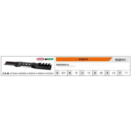 KUBOTA cuchilla de tractor cortacésped R320111 | NewgardenParts.com