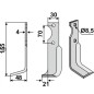 Lama motocoltivatore compatibile 350-678 AGRIA 1250-271 30