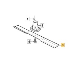 Lama mulching 410 mm ORIGINALE STIGA rasaerba tagliaerba a batteria 1111-9142-02