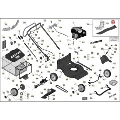 ORIGINAL ACTIVE mulching blade lawn mower models 5000sb 050845