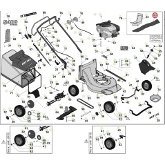 Lama mulching ORIGINALE ACTIVE rasaerba tagliaerba modelli 5400 sb 050899 | NewgardenParts.com