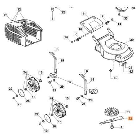 Blade mulching electric lawn mower models G48PE ORIGINAL EMAK 66130045R | NewgardenParts.com