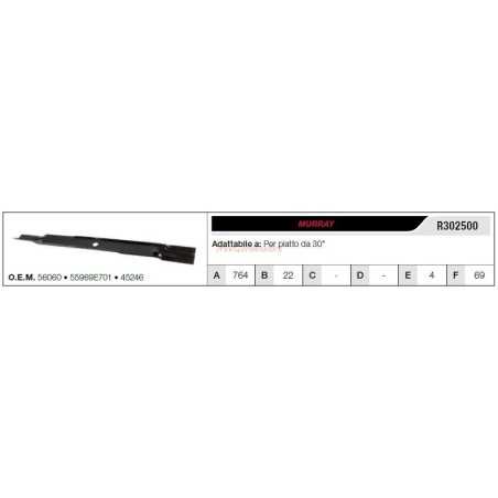 MURRAY Rasentraktor-Mähmesser 30"-Flachmäher 55969E701 | NewgardenParts.com