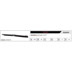 MURRAY lawn tractor mower blade 30" flat mower R302479 402350