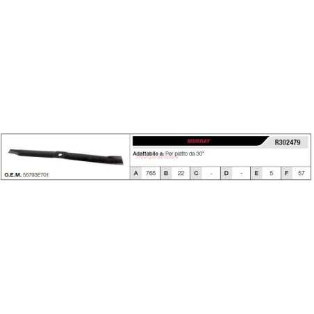 MURRAY cuchilla de tractor cortacésped 30" segadora plana R302479 402350 | NewgardenParts.com