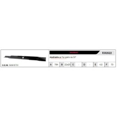 MURRAY Rasentraktor-Mähmesser 30" Flachmähwerk R302622