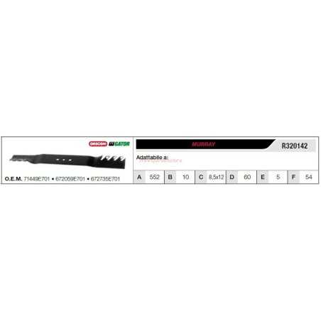 MURRAY Rasentraktor-Rasenmähermesser R320142 | NewgardenParts.com