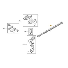 Lama ORIGINALE STIGA per tagliasiepi AM 20 Li Kit  - MMT 20 Li Kit 118811084/0