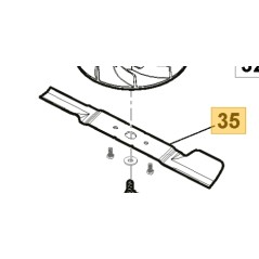 Lama ORIGINALE STIGA trattorino tagliaerba rasaerba al134e - rme34 118805683/0 | NewgardenParts.com