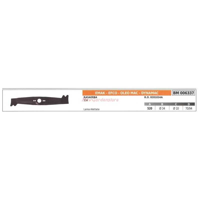 Blade for lawn mower rider 534 EMAK 006337