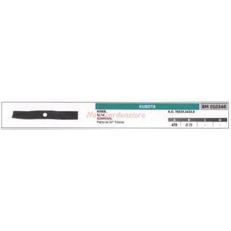 KUBOTA rider RC54 lawn mower blade 010346 | NewgardenParts.com