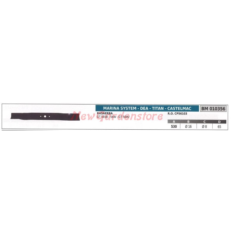 MARINA SYSTEM GT 56SB 56W cuchilla cortacésped 010356