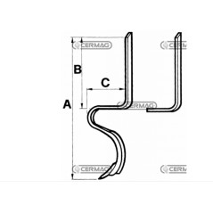 Track eradicator spring with ploughshare without reinforcement section 32x10 mm 55476 | NewgardenParts.com