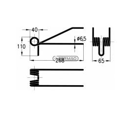 Muelle sembradora MORENI-DAMAX 56441 | NewgardenParts.com