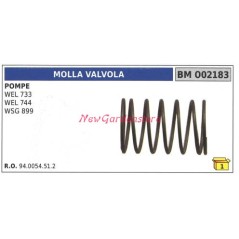 Molla valvola UNIVERSALE pompa Bertolini WEL 733 744 WSG 899 002183 | NewgardenParts.com