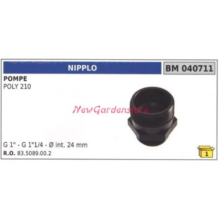 Nipplo UNIVERSALE pompa Bertolini POLY 210 040711 | NewgardenParts.com