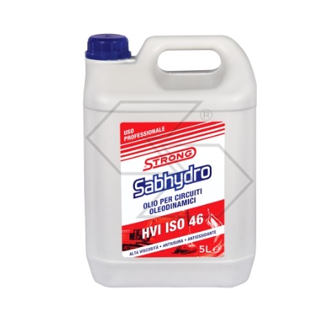 Olio circuiti idraulici STRONG sabhydro HVI ISO 46 lubrificante antiusura 5litri | NewgardenParts.com