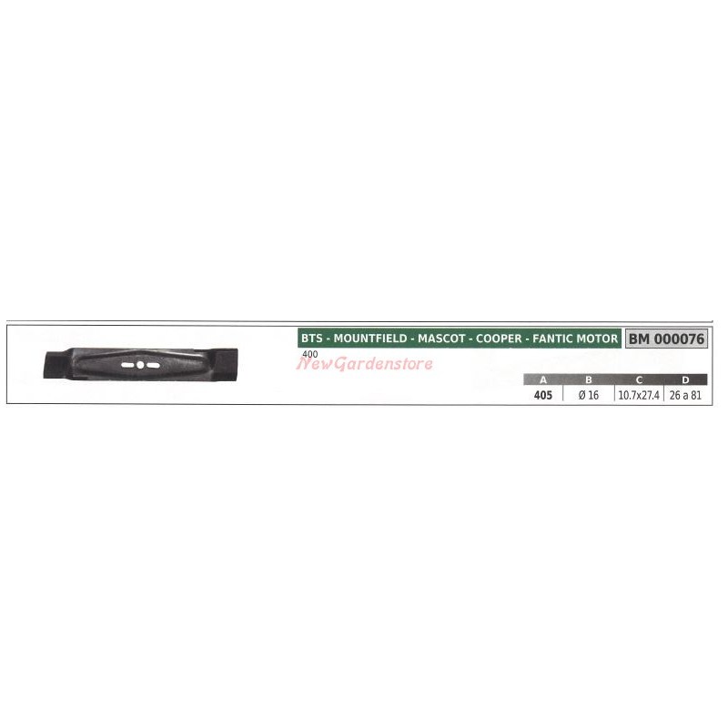 Lama per trattorino rasaerba tosaerba tagliaerba 400 BTS 000076